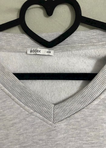 Gri Yünlü Kadın sweatshirt - Görsel 4