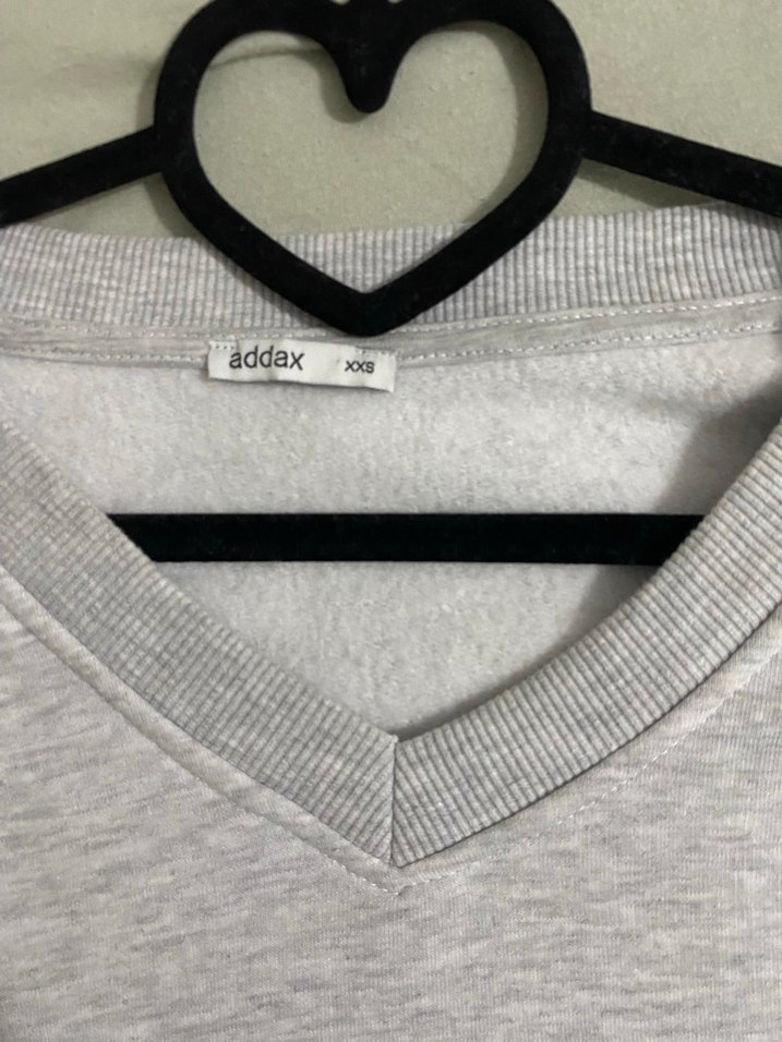 Gri Yünlü  Kadın sweatshirt - Görsel 4