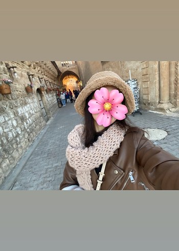 Bej Peluş Şapka - Görsel 3