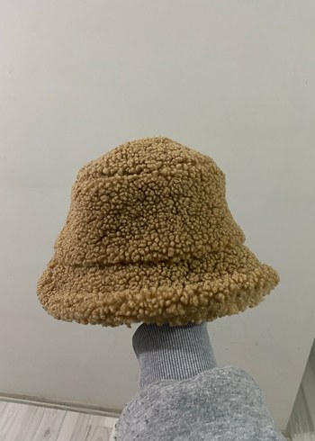 Bej Peluş Şapka - Görsel 4