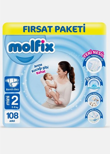 Molfix Mini 2 Bantlı Bebek Bezi (3-6 kg)