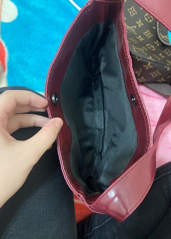 Bordo Deri Kadın Omuz Çantası - Görsel 3