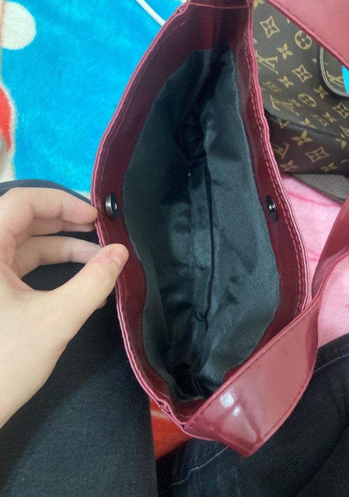 Bordo Deri Kadın Omuz Çantası - Görsel 3