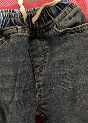 Erkek bebek Elastik Bel Gri Denim Pantolon - Görsel 3