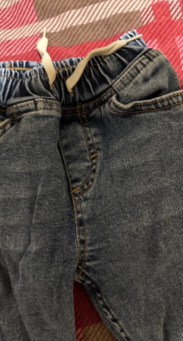 Erkek bebek Elastik Bel Gri Denim Pantolon - Görsel 3