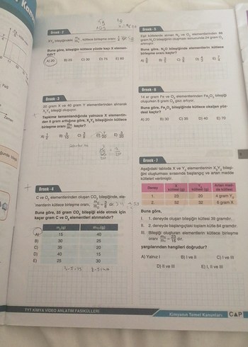 Çap Yayınları TYT Kimya ve +16 Hediye Çalışma Kağıdı - Görsel 3