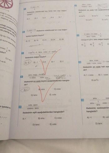 AYT Matematik Kazanım Hücreli Soru Bankası - Görsel 5
