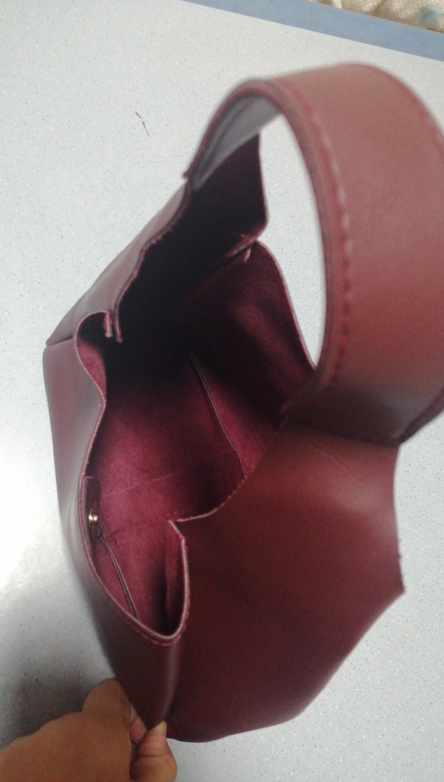 Bordo Deri Kadın Çanta - Görsel 3