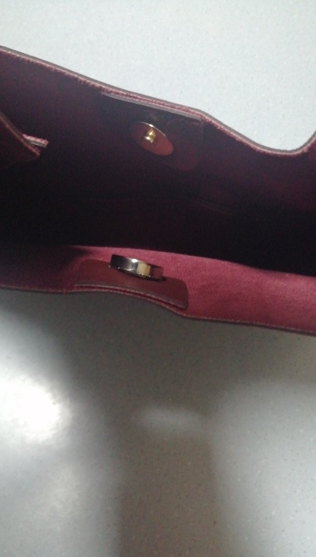 Bordo Deri Kadın Çanta - Görsel 2