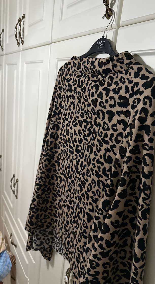 Kahverengi Leopar Desenli Bohem ETEK - Görsel 2