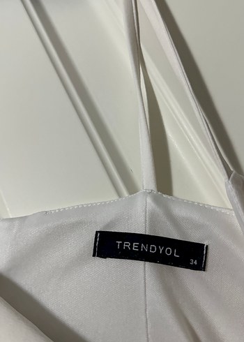 Askılı Beyaz Mini Gelinlik - Görsel 4