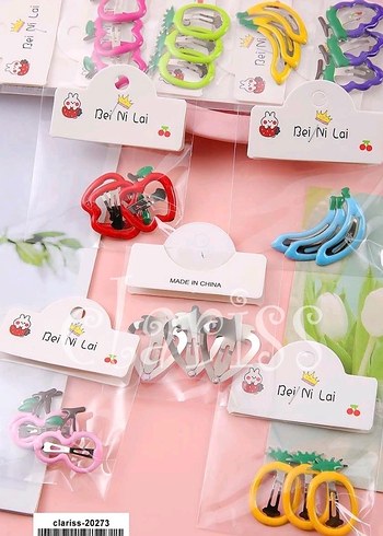 Meyve Figürlü Renkli 3lü Çıtçıt Toka - Görsel 2