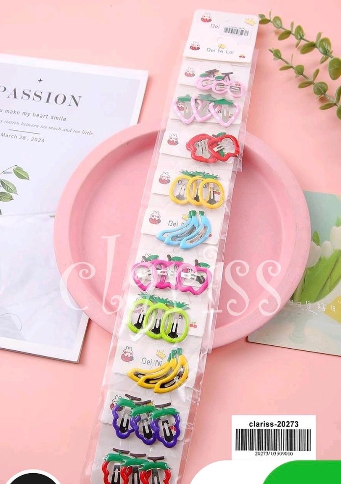 Meyve Figürlü Renkli 3lü Çıtçıt Toka - Görsel 3