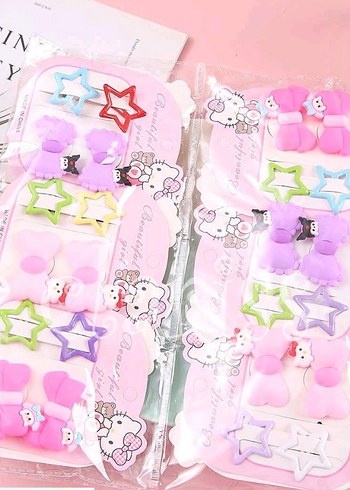 Hello Kitty & Kuromi Figürlü Pens Toka Seti - Görsel 3