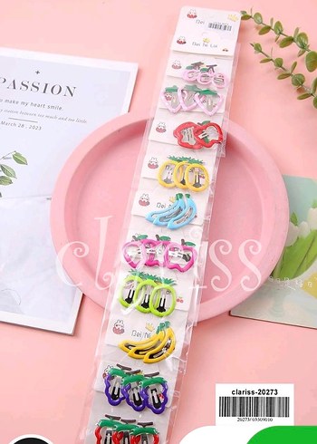 Meyve Figürlü Renkli 3lü Çıtçıt Toka - Görsel 3