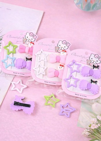 Hello Kitty & Kuromi Figürlü Pens Toka Seti - Görsel 2