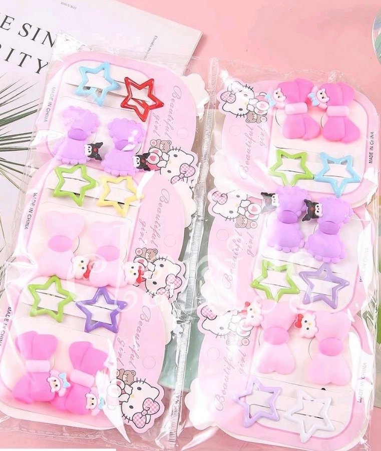 Hello Kitty & Kuromi Figürlü Pens Toka Seti - Görsel 3