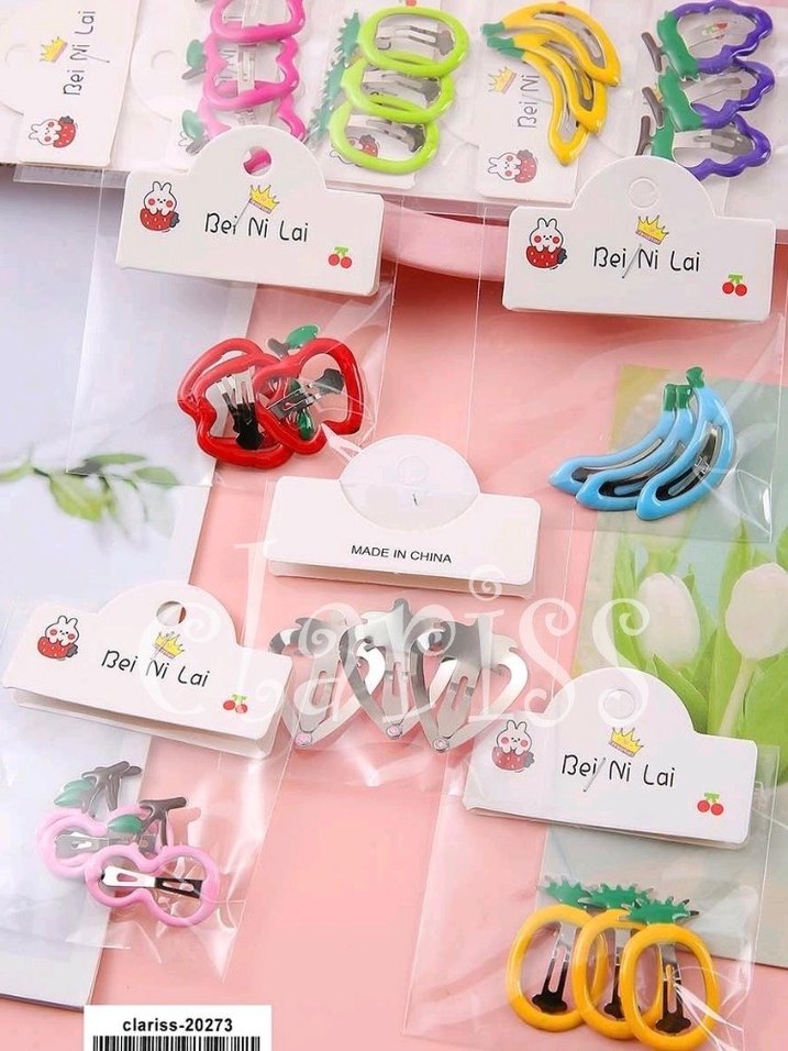 Meyve Figürlü Renkli 3lü Çıtçıt Toka - Görsel 2