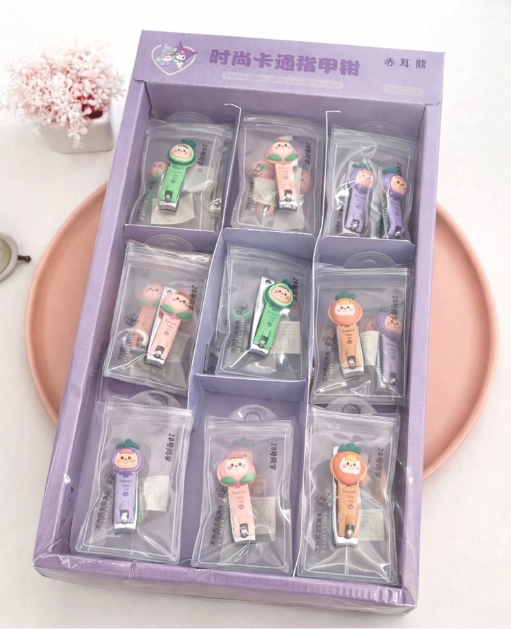 Kilitli Şeffaf Cüzdan Meyve Figürlü Çocuk Tırnak Makası - Görsel 2