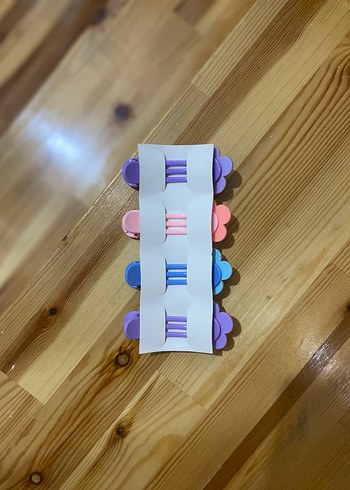 Renkli Çiçek Desenli 4lü Çocuk Toka Seti - Görsel 4