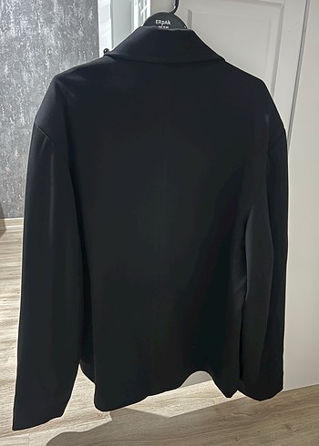 Siyah Kadın Ofis Blazeri, Düğmeli, Normal Boy - Görsel 2