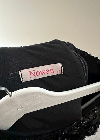 Uzun Kollu Siyah Payetli Uzun Abiye Elbise - Görsel 5