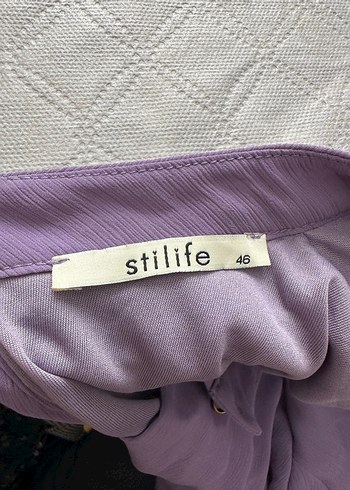 Uzun Mor Drapeli Kadın Elbise - Görsel 4