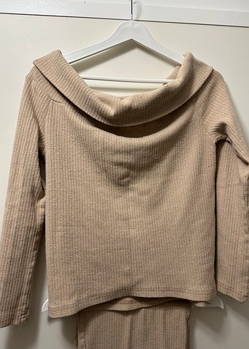 Bej Kadın fitilli Uzun Kollu Takım - Görsel 3