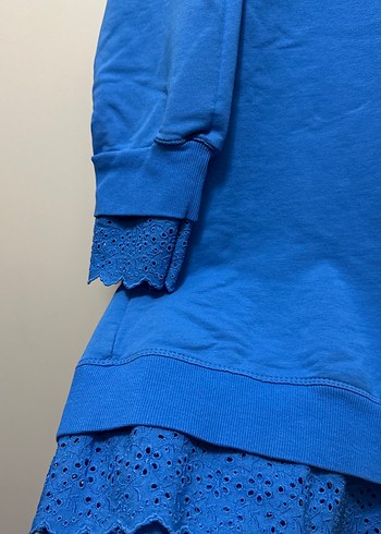 Mavi Uzun Kollu Kadın Tunik - Görsel 2