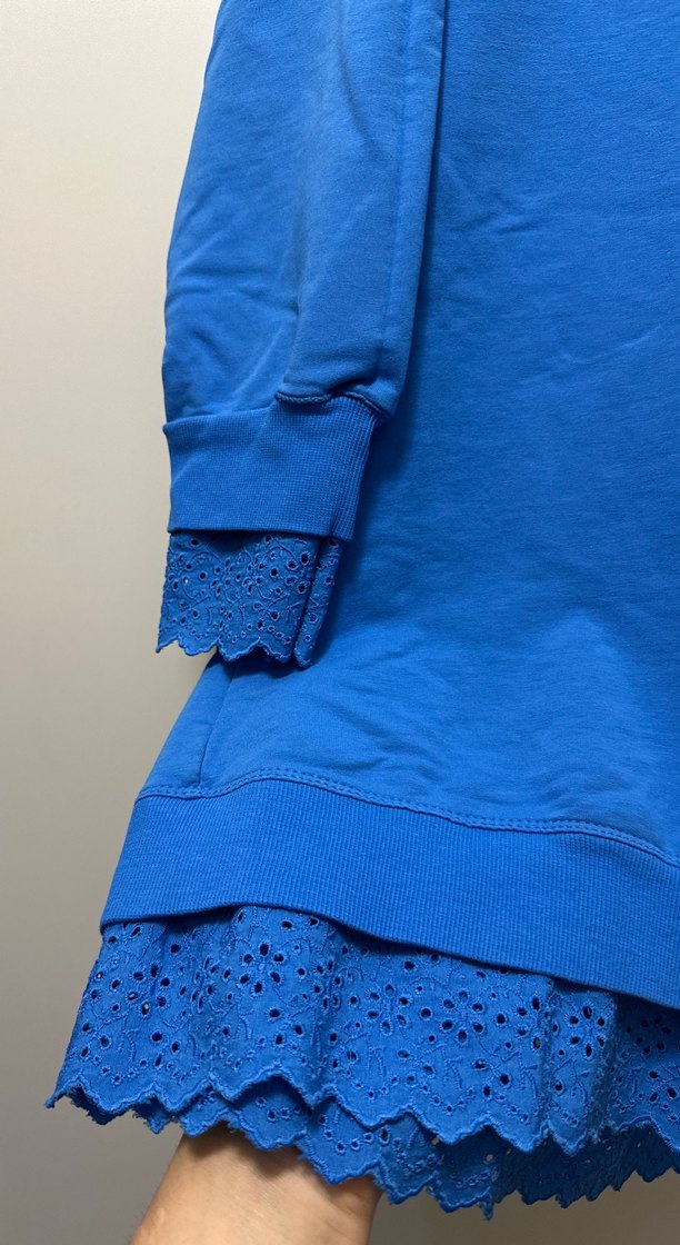 Mavi Uzun Kollu Kadın Tunik - Görsel 2