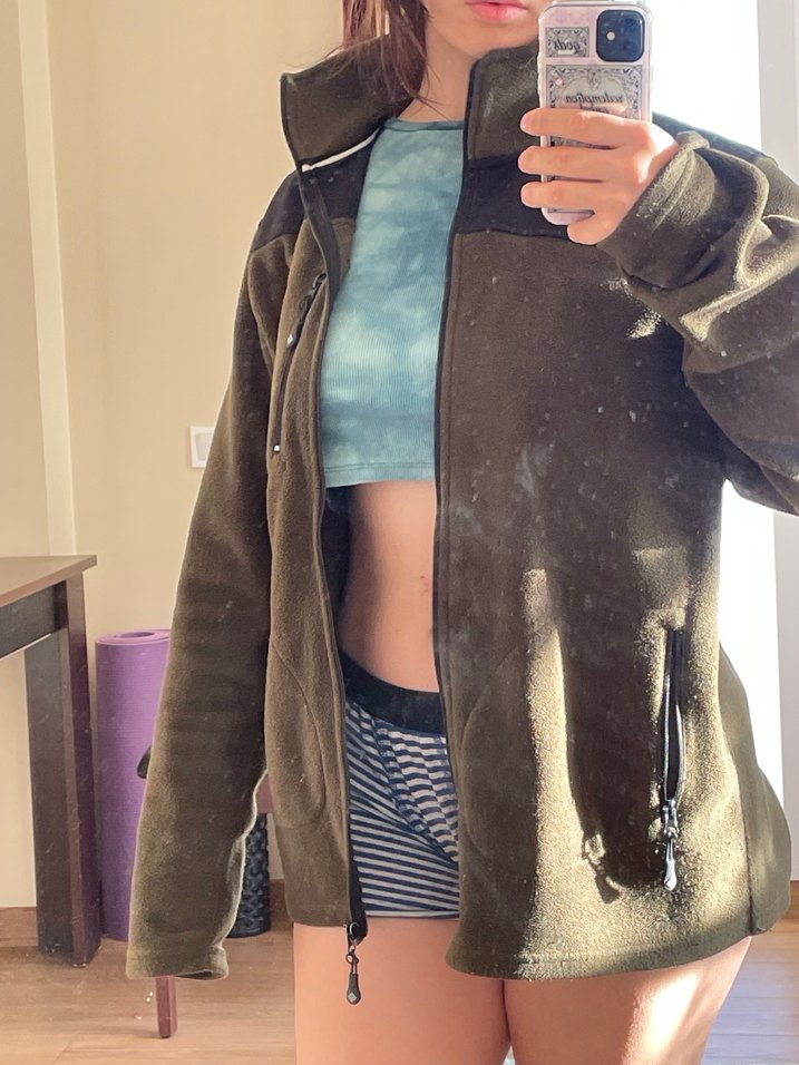 Columbia haki yeşil polar - Görsel 5