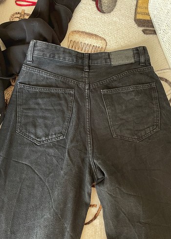 Bershka wide leg yüksek bel siyah jean - Görsel 8