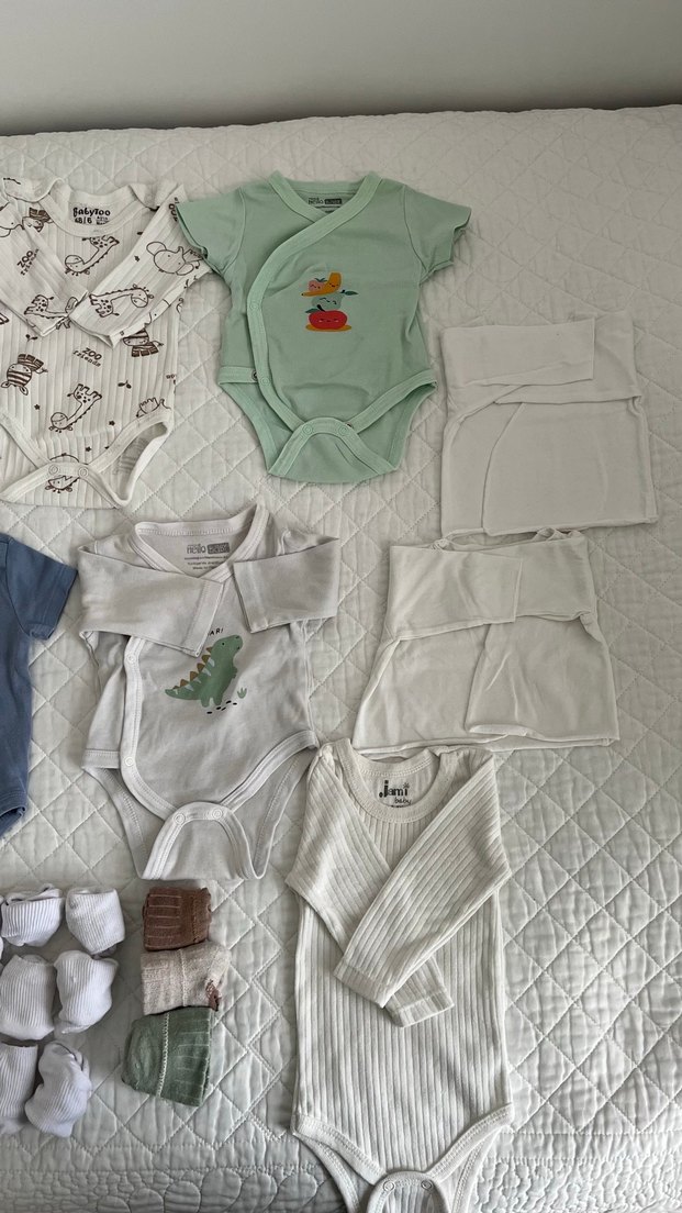 Bebek Erkek Kısa Kollu Pamuklu Zıbın Seti - Görsel 3