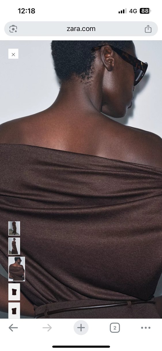 Kahverengi Kayık Yaka Kolsuz  s m l - Görsel 3