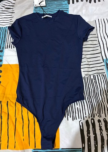 Lacivert Kısa Kollu Kadın Body - Görsel 3