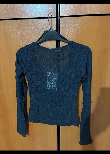 Dantel Detaylı V Yaka S m l - Görsel 5