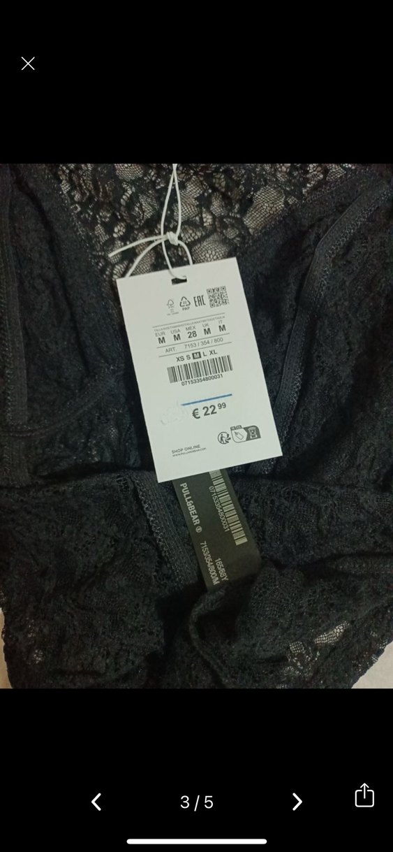 Dantel Detaylı Siyah V Yakalı Bluz xs S m l - Görsel 5