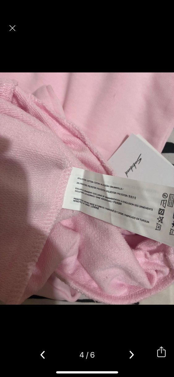 Pembe Rahat Kesim Sweatpant 77 Baskılı - Görsel 2