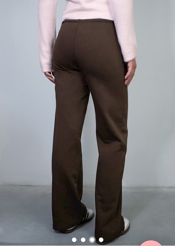 Kadın Kahverengi Bol Kesim Sweatpant - Görsel 2