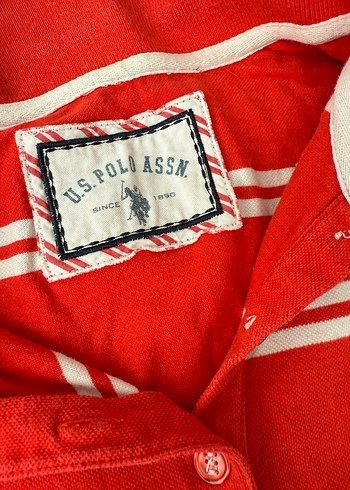 Kız Çocuk Kırmızı Çizgili Polo Tişört - Görsel 2