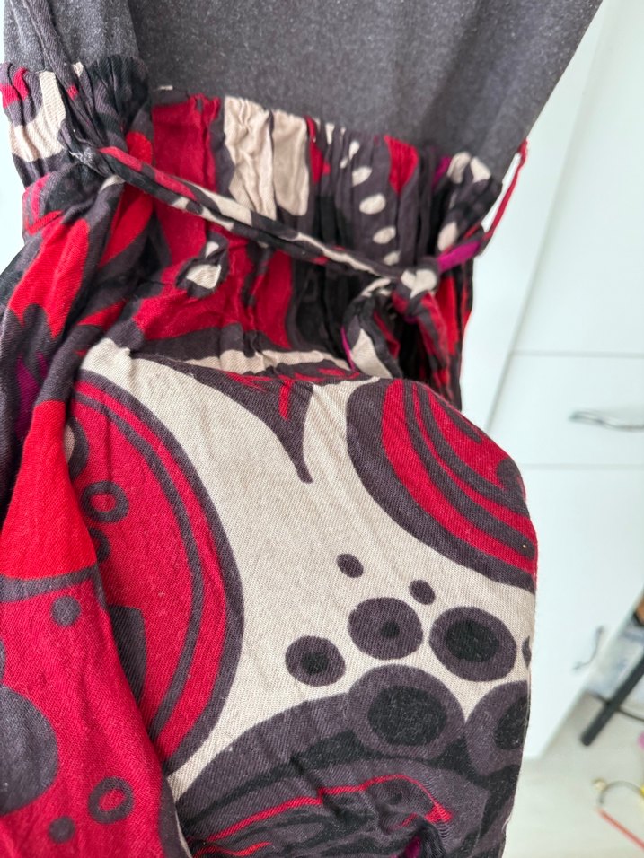 Bohem Tarzda Uzun Desenli Kadın Elbise - Görsel 2