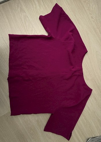 Düğmeli Mor Kadın Bluz - Görsel 4