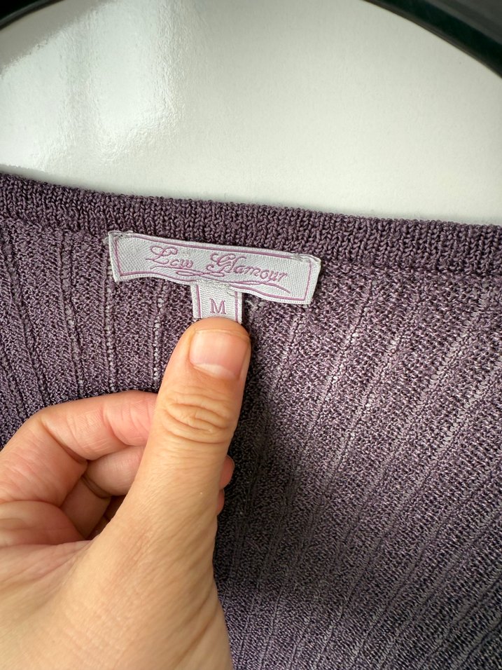 Nakışlı Bohem Mor Örgü Hırka - Görsel 3