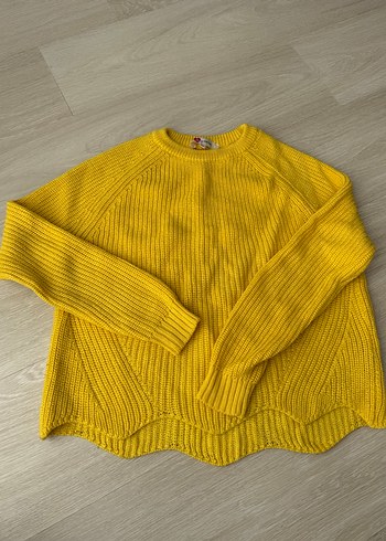 Sarı Kadın Triko Kazak - Görsel 2