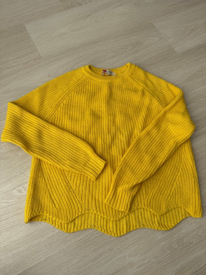 Sarı Kadın Triko Kazak - Görsel 2