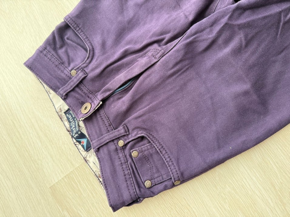 Mor Midi Kadın Kumaş Pantolon - Görsel 2