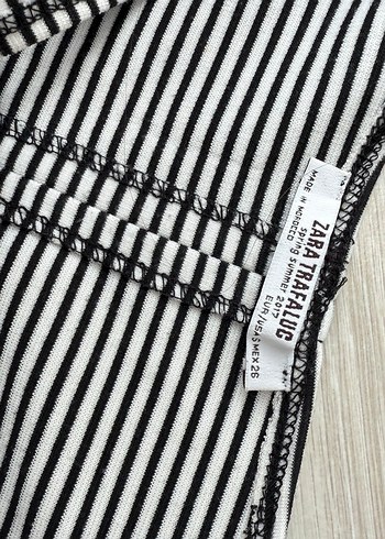 Gri Çizgili Midi İnce Elbise - Görsel 3