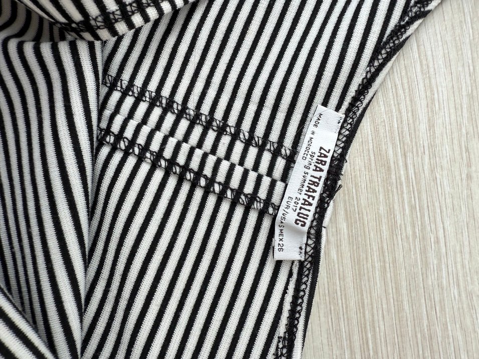 Gri Çizgili Midi İnce Elbise - Görsel 3