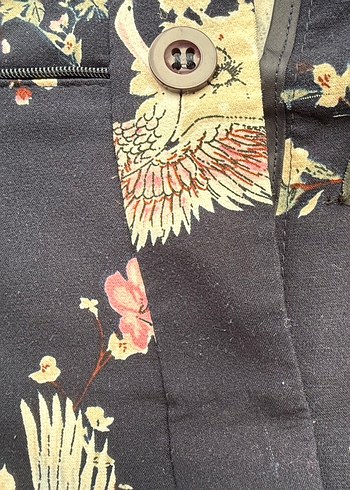 Çiçek Desenli Bohem Kadın Pantolon - Görsel 3