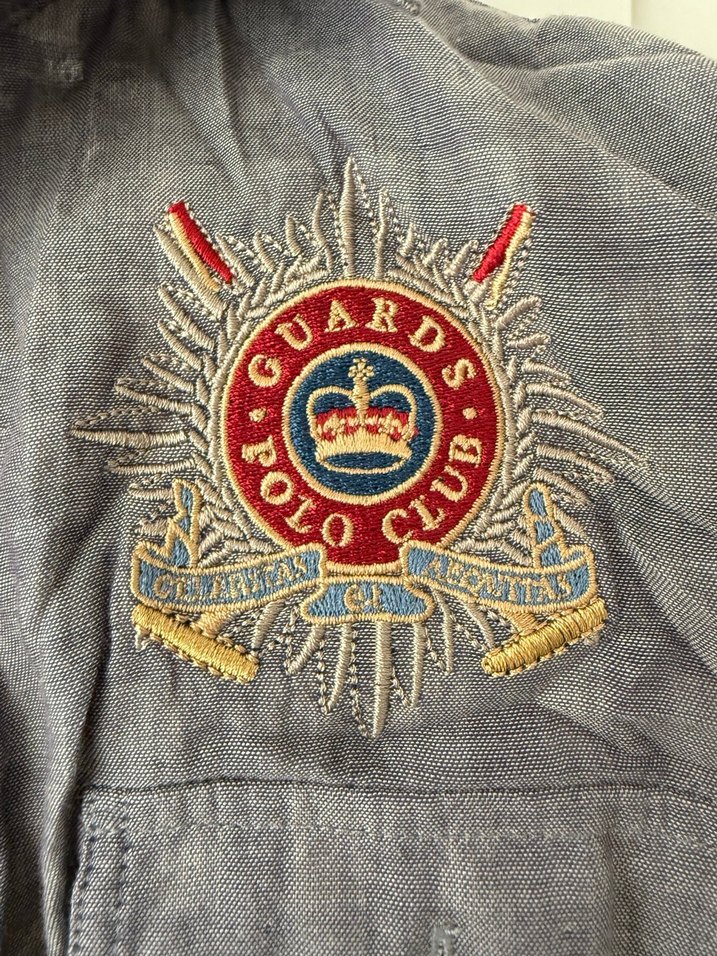 Gri Denim Erkek Gömlek, Uzun Kollu, Düğmeli - Görsel 4